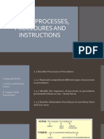 Topic 2: Processes, Procedures and Instructions