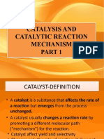 Catalysis and Catalytic Reaction Mechanism