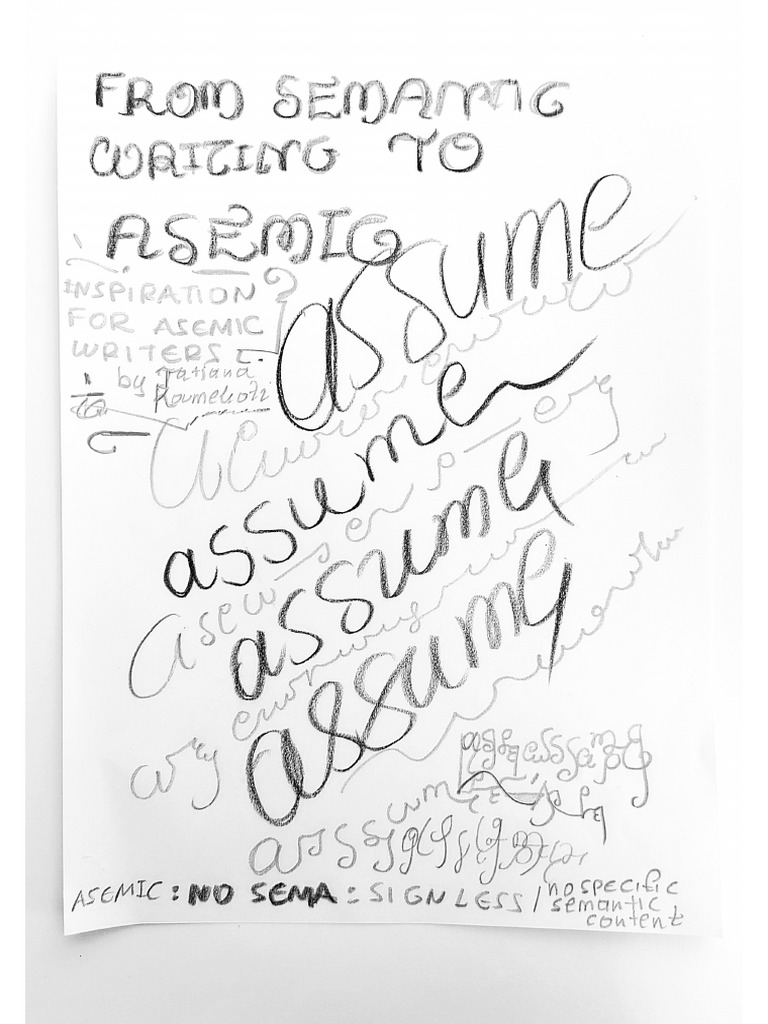 From Semantic Writing To Asemic Inspirational Ideas For Asemic Writing ...