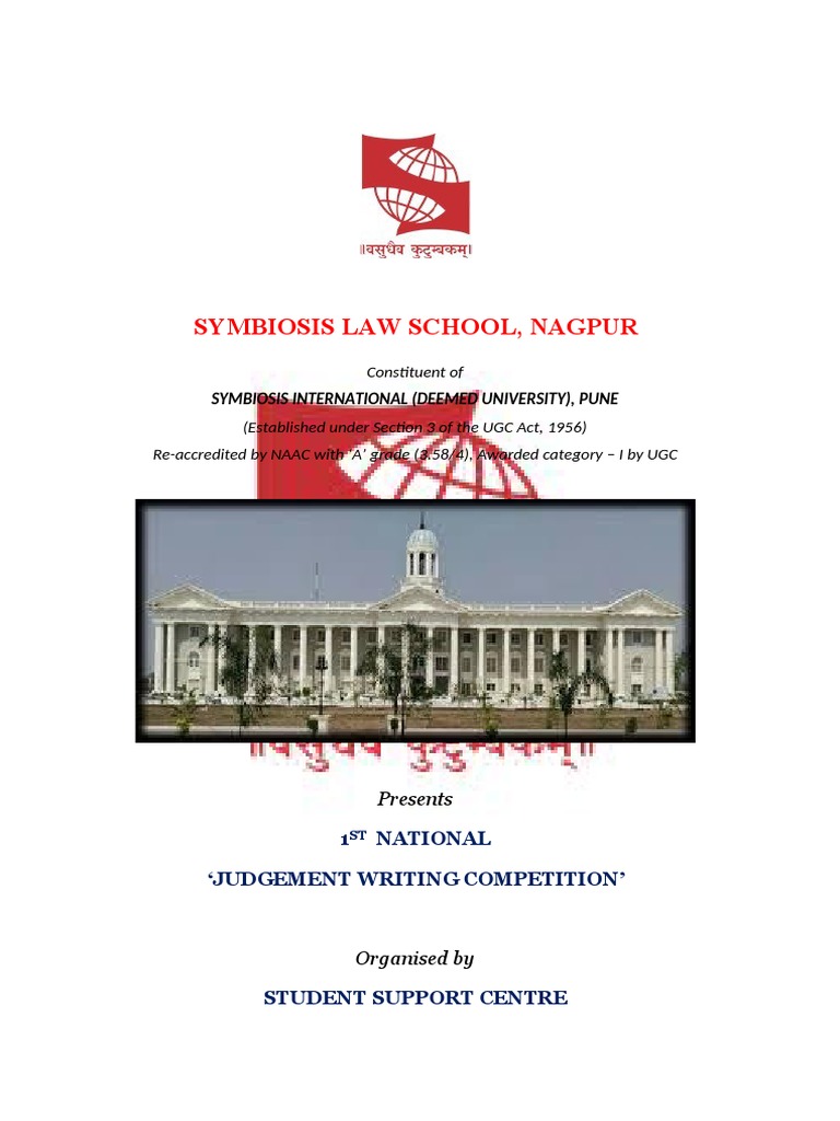 1st National Judgment Writing Competition | PDF | Judgment (Law ...