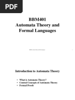 BBM401 Automata Theory and Formal Languages 1