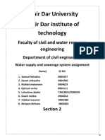 Water Supply Assignment