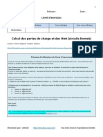 Questions Calcul Pertes Charge HMT Pompes Circuits Fermes