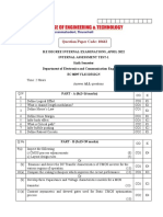 Question Paper Code: 10662: Reg - No