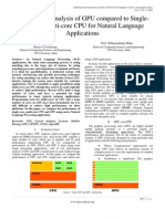 Generating Performance Analysis of GPU compared to Single-core and Multi-core CPU for Natural Language Applications