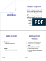 Interrupts AND Exceptions Exceptions: Interrupt Classification Interrupt Classification