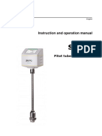 Instruction and Operation Manual: Pitot Tube Flow Sensor