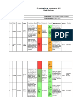 Organizational Leadership 421 Risk Register