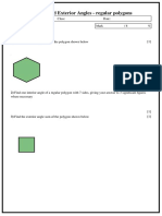 Interior and Exterior Angles - Regular Polygons