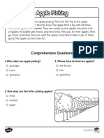 Apple Picking Apple Picking: Comprehension Questions