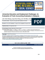 University Education and Employment Challenges An Evaluation of Fresh Accounting Graduates in Malaysia