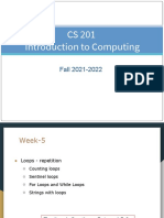CS 201 Introduction To Computing: Fall 2021-2022