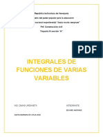 Integración de funciones de varias variables