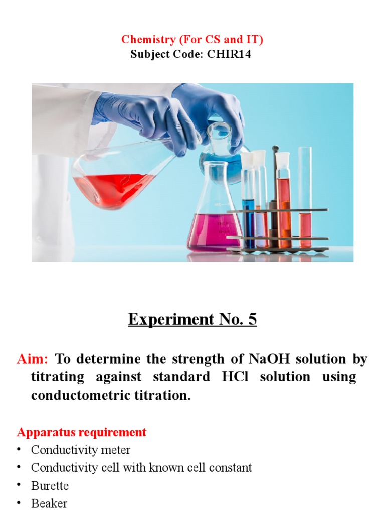 Experiment No. 5 Conductometric Titration PDF