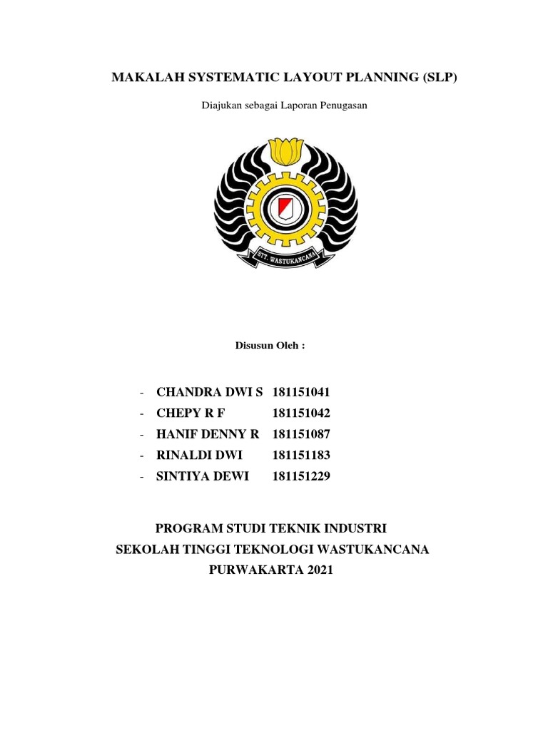 Makalah Systematic Layout Planning (SLP) : Diajukan Sebagai Laporan ...