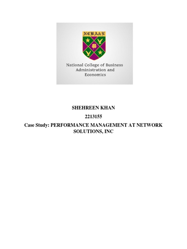 Performance management case study pdf performance appraisal