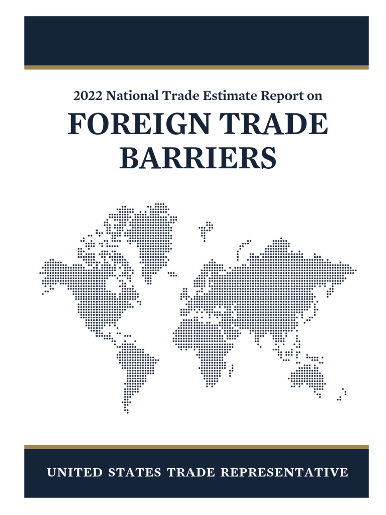 2022 National Trade Estimate Report On Foreign Trade Barriers PDF