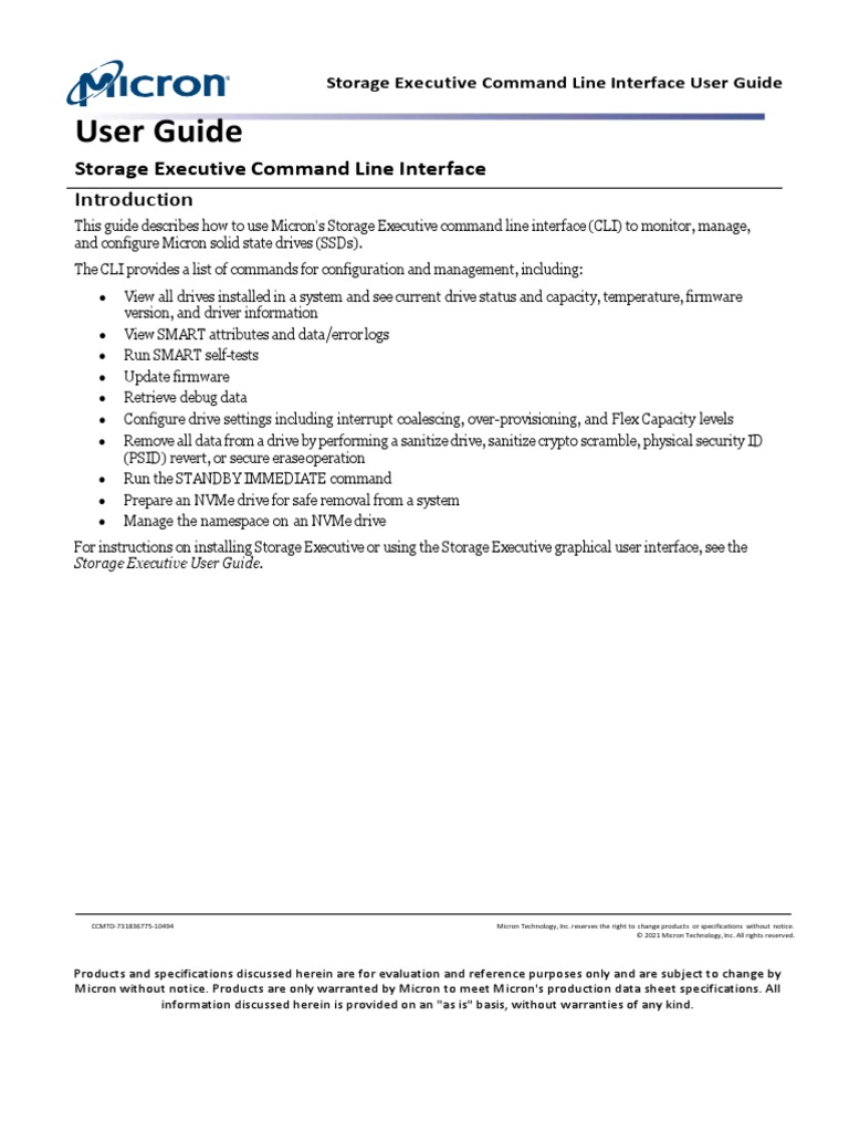 User Guide: Storage Executive Command Line Interface | PDF | Command ...