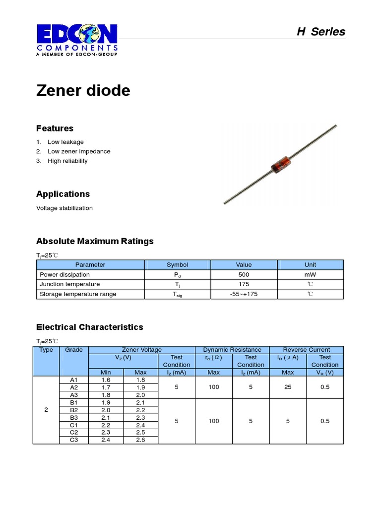Código Diodo Zener | PDF | Electrical Engineering | Metrology