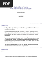 Optimal Barrier Trading With and Without Transaction Costs