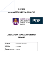 Lab Report CHM260 Exp 1