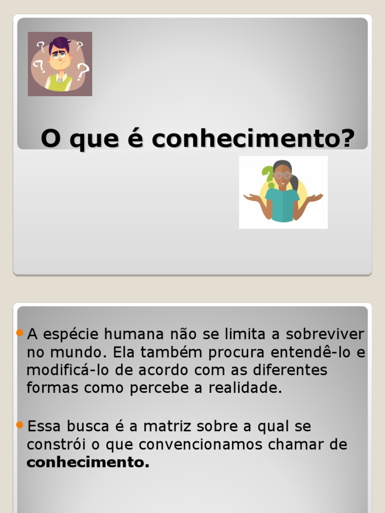 Tipos de Conhecimento: Definições e Características | PDF ...
