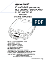   PROGRAMMABLE COMPACT DISC PLAYER WITH CAR ADAPTER KIT - Lenoxx CD-78