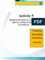 Activity 5: Teaching Internship Eportfolio Activity