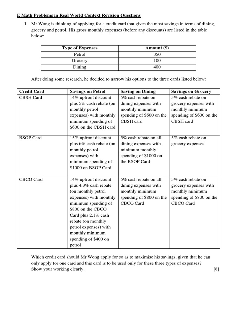 Real-World Math Problems for JHS | PDF
