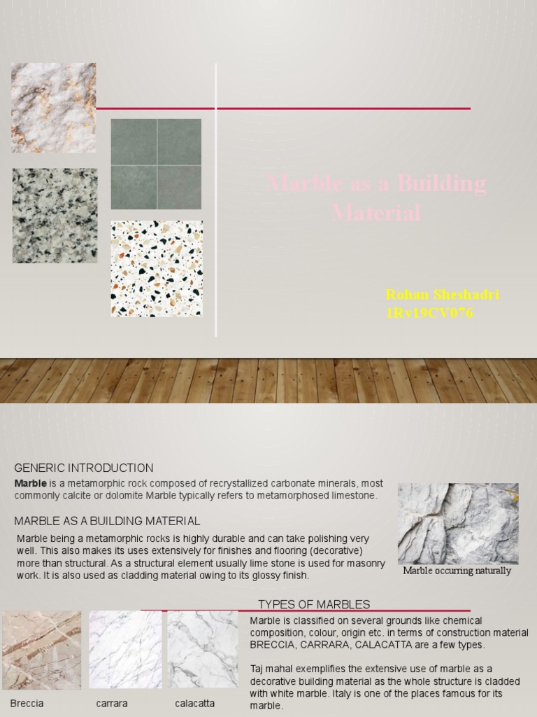 Marble As A Building Material. PDF Marble Limestone