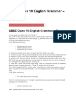 CBSE Class 10 English Grammar - Tenses