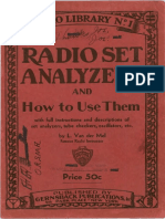 Radio Craft Librey 1 Radio Set Analyzers