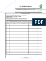 Lista de Presença Intervalo Térmico