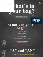 What S in Your Bag?: Using Articles "A" and "An"