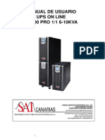 Manual de Usuario Ups On Line EA900 PRO 1/1 6-10KVA