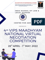 Brochure - 4th VIPS Maadhyam National Negotiation Competition 2022