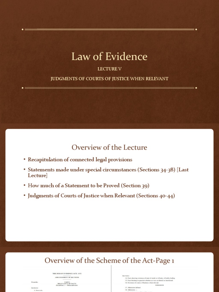 Court Judgments Relevance in Evidence | PDF | Lawsuit | Judgment (Law)