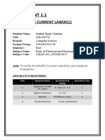 Experiment 1.1: Kirchhoff'S Current Law (KCL)