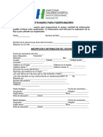 New Patient Questionnaire Icd Spanish