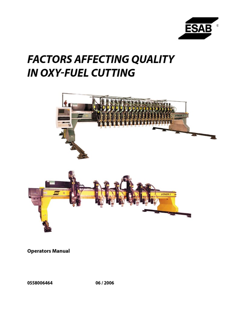Oxy Fuel Cutting Quality PDF Chemistry Materials