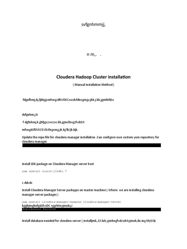 Cloudera Hadoop Cluster Installation Guide | PDF | Teaching Methods ...