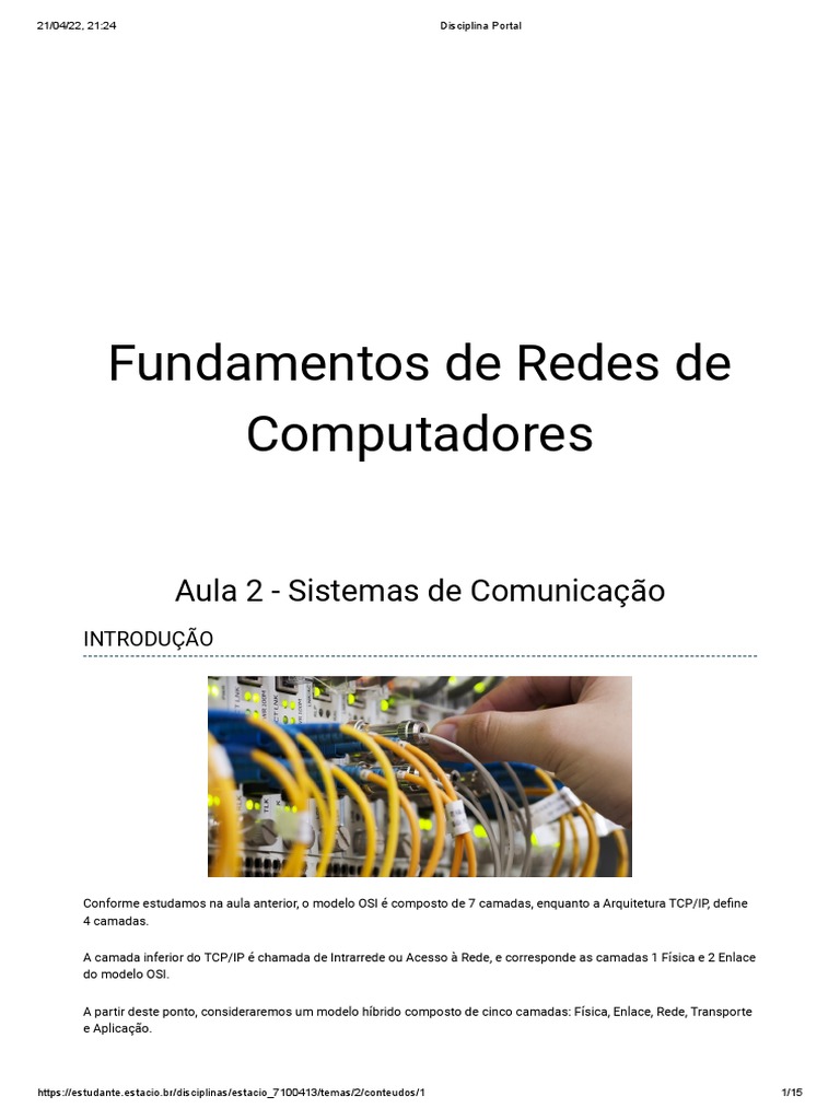 2 Ciencia Da Computação Estácio Pdf Rede De Computadores Sem Fio