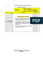 Jadual Transisi MINGGU 3 & 4