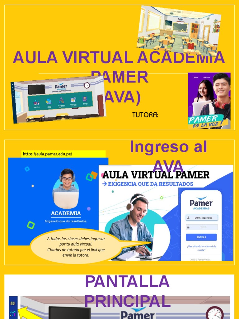 Aula Virtual Academia Pamer: Guía de Uso | PDF
