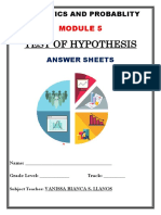 Test of Hypothesis: Statistics and Probablity