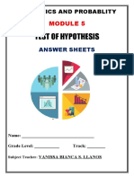 Test of Hypothesis: Statistics and Probablity