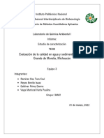 Caracterización de la calidad de agua y sedimentos del Río Grande de Morelia