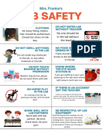 Blue and Orange Organic Natural Lab Safety Rules Chemistry Poster