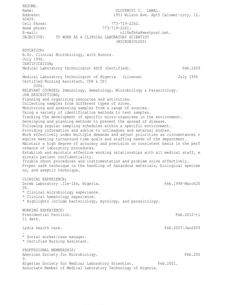 Medical Laboratory Technologist PDF Medical Laboratory Microbiology