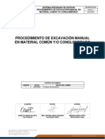HG-POC-PC-016 Procedimiento de Excavación Manual en Material Común y